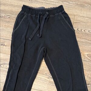 abercrombie Ladies/ Girls Black Drawstring Sweat Joggers
